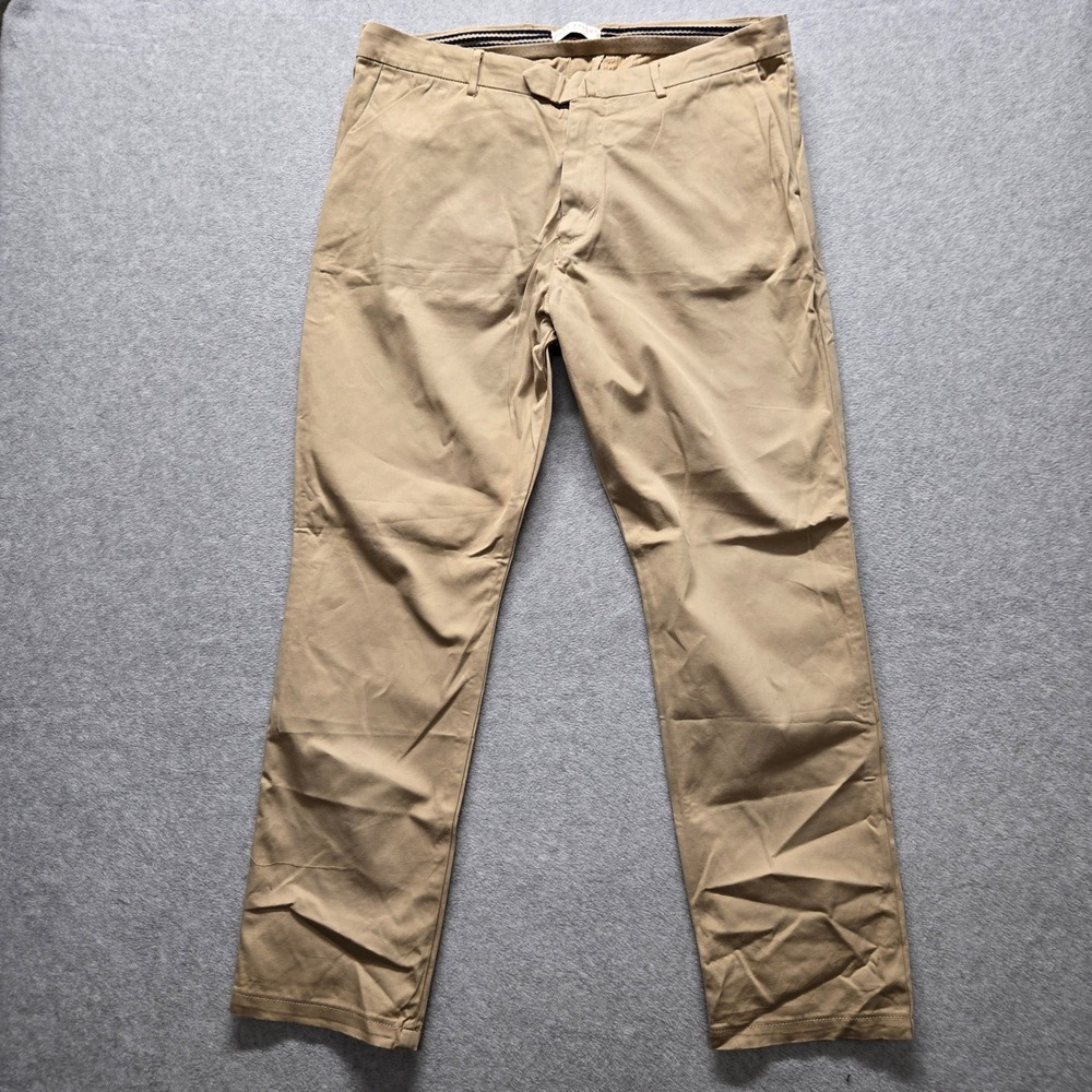 Luca Faloni Summer Chinos Mens 36 Khaki Tan Cotton Stretch Made in Italy Pants